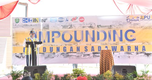 Pengisian awal Waduk (Impounding) Bendungan Sadawarna Kabupaten Subang